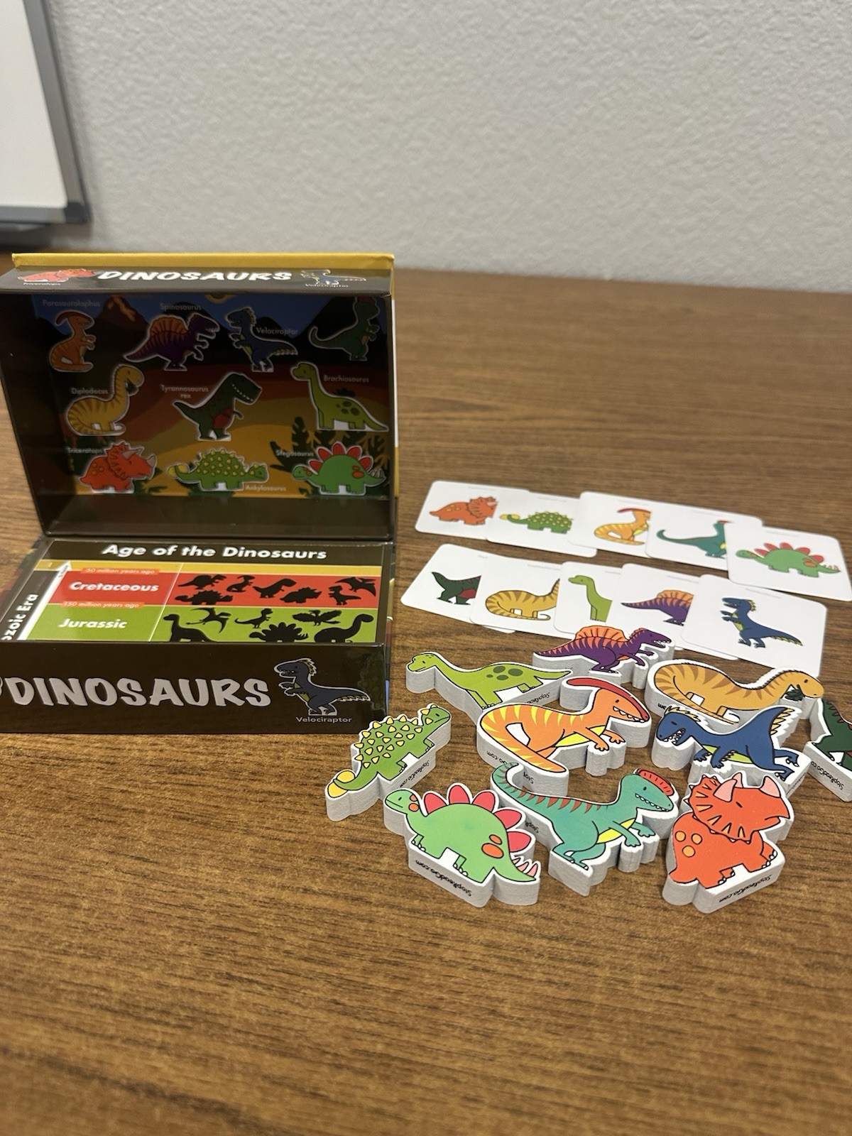 Educational Blocks Playset DINOS Matching Scenes For Speech Therapy Autism ABA