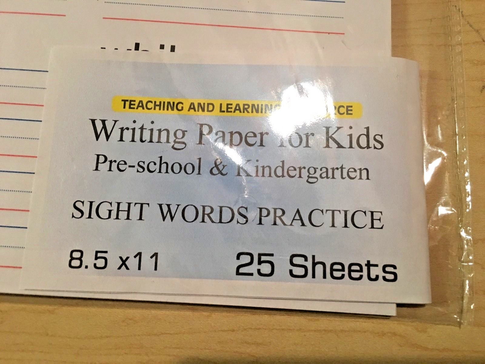 Writing Paper for Kids – Sight Word Practice – 11X 8.5 in, 20 lb, 25 sheets