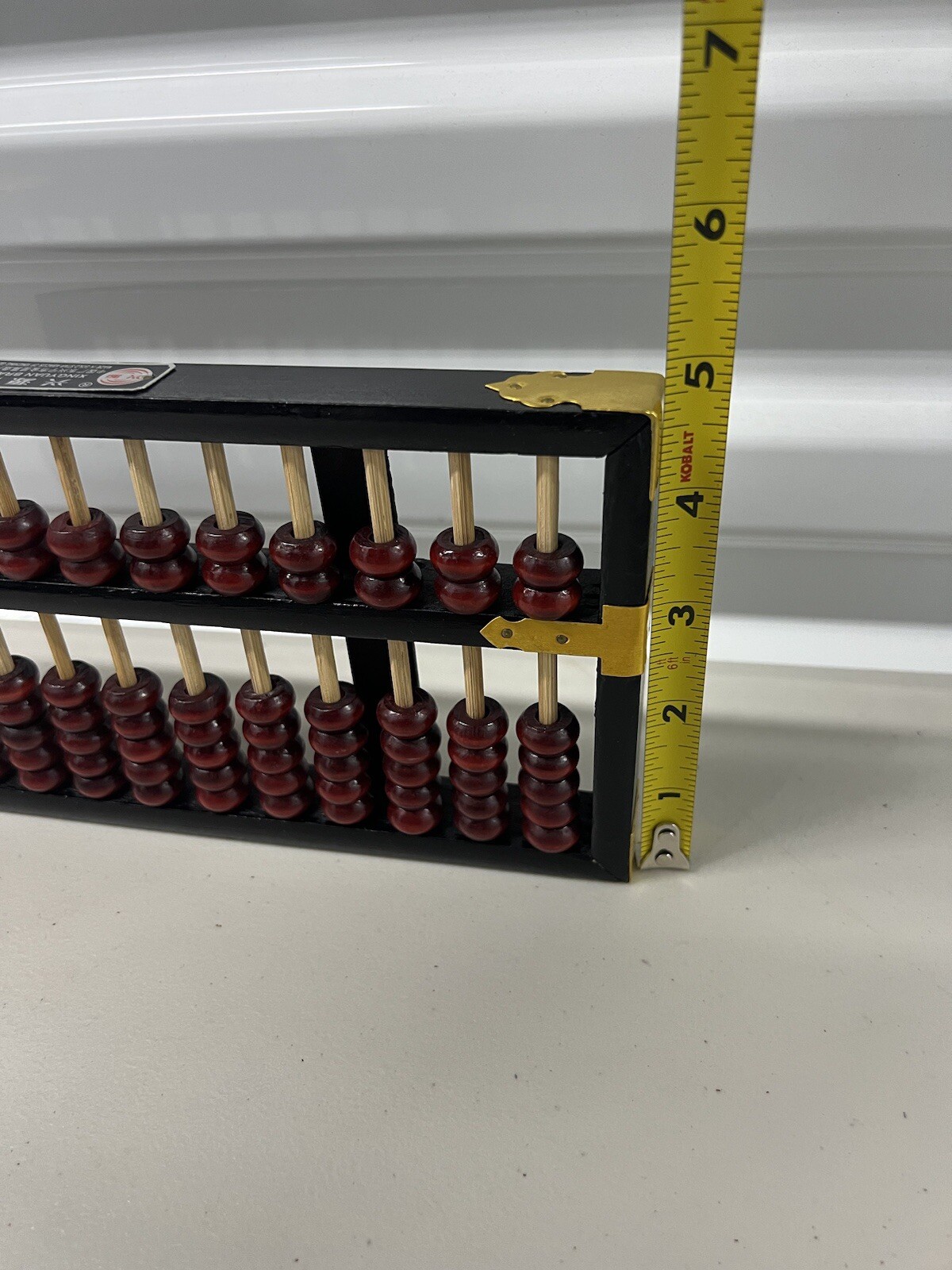 Abacus Chinese Wooden Math 13 Rods Dark Wood Counting Xingyuan Free Shipping