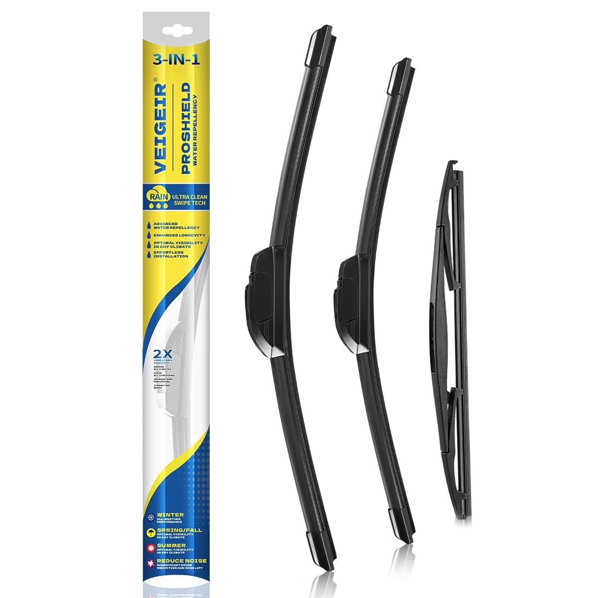 VEIGEIR 3 Pack Windshield Wiper Blades Compatible with Subaru Forester 2014-2…
