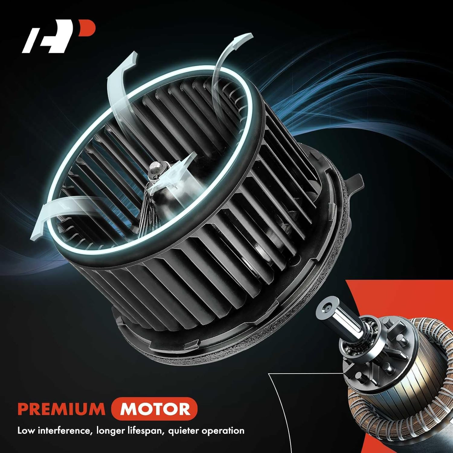 HVAC Heater Blower Motor Assembly Compatible with Chevrolet, GMC & Oldsmobile Ve