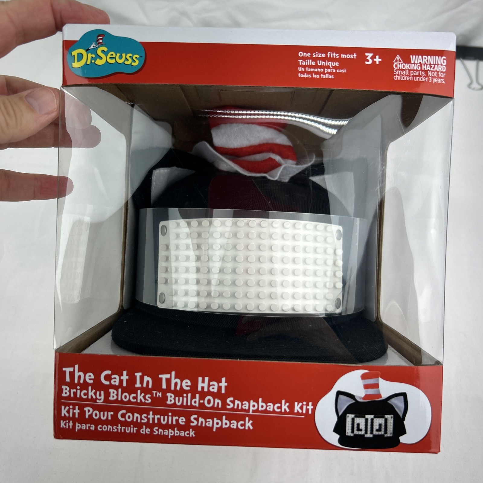 Dr. Seuss The Cat in the Hat – Bricky Blocks Build-On Snapback Hat Kit – NEW!