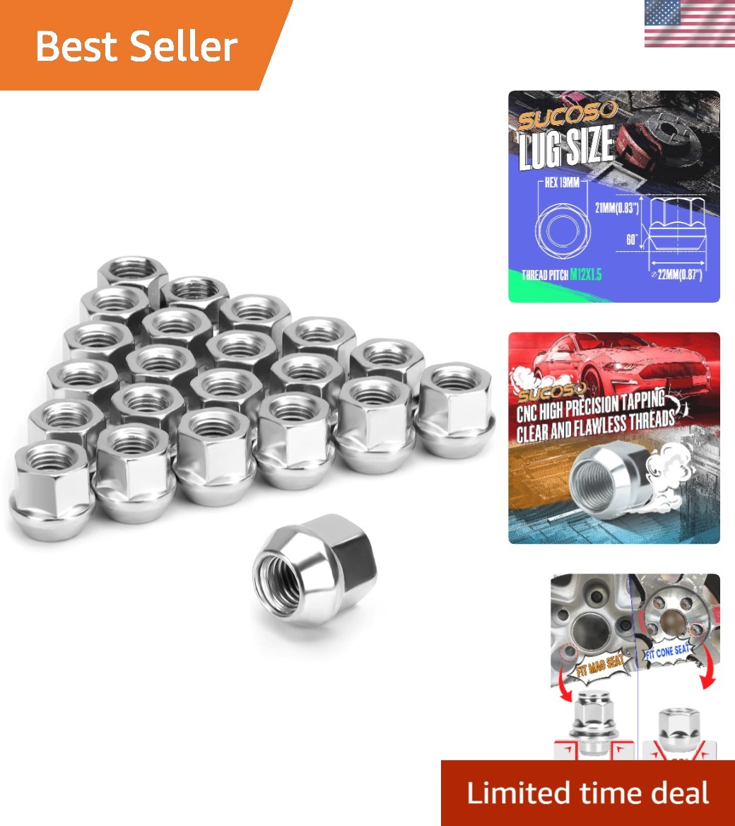 M12x1.5 Lug Nuts,One-Piece Wheel Nuts for Toyota Corolla/Prius/Sienna,Lexus RX35