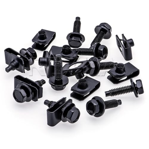 10 Sets 1/4-20 Bolts & U Nut for GM FordChrysler – Fender Pickup Box 10 Sets