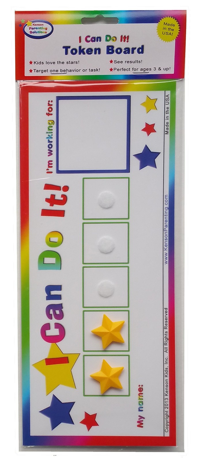 “I Can Do It!” Token Board, 3 Pack. Colorful Magnetic Rewards Chart with Posi…