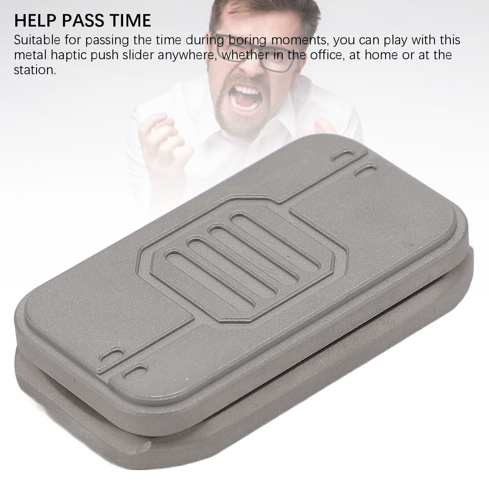 Metal Haptic Push Slider Stainless Steel Enhancing Attention Portable Push Card