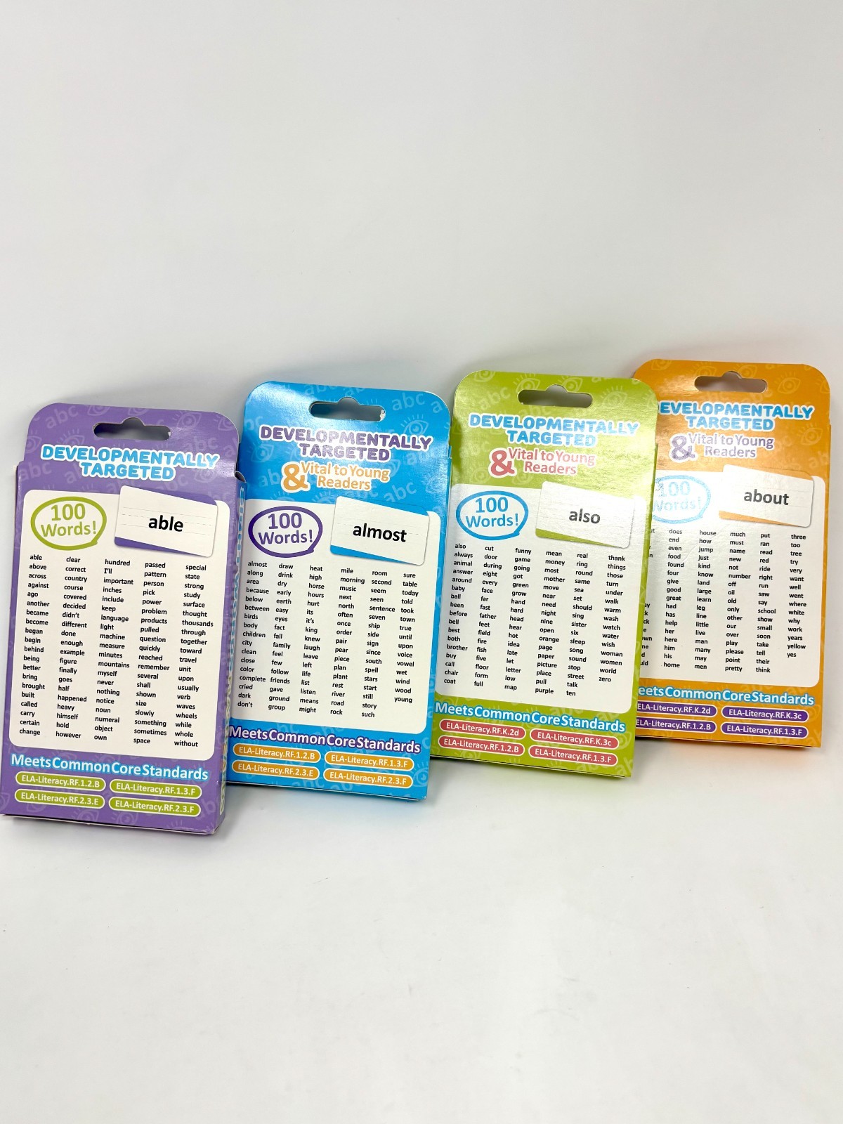 📚 4-Pack Sight Words Flashcards Set – Kindergarten to 3rd Grade – 400 Words