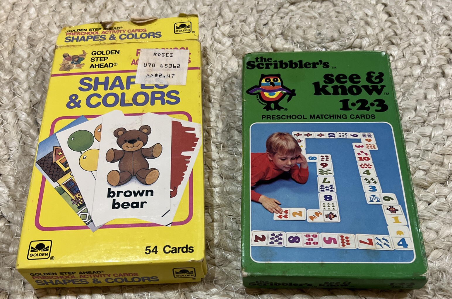 Vintage 1980s Lot Of Preschool Learning School Activity Cards- Golden Step Ahead