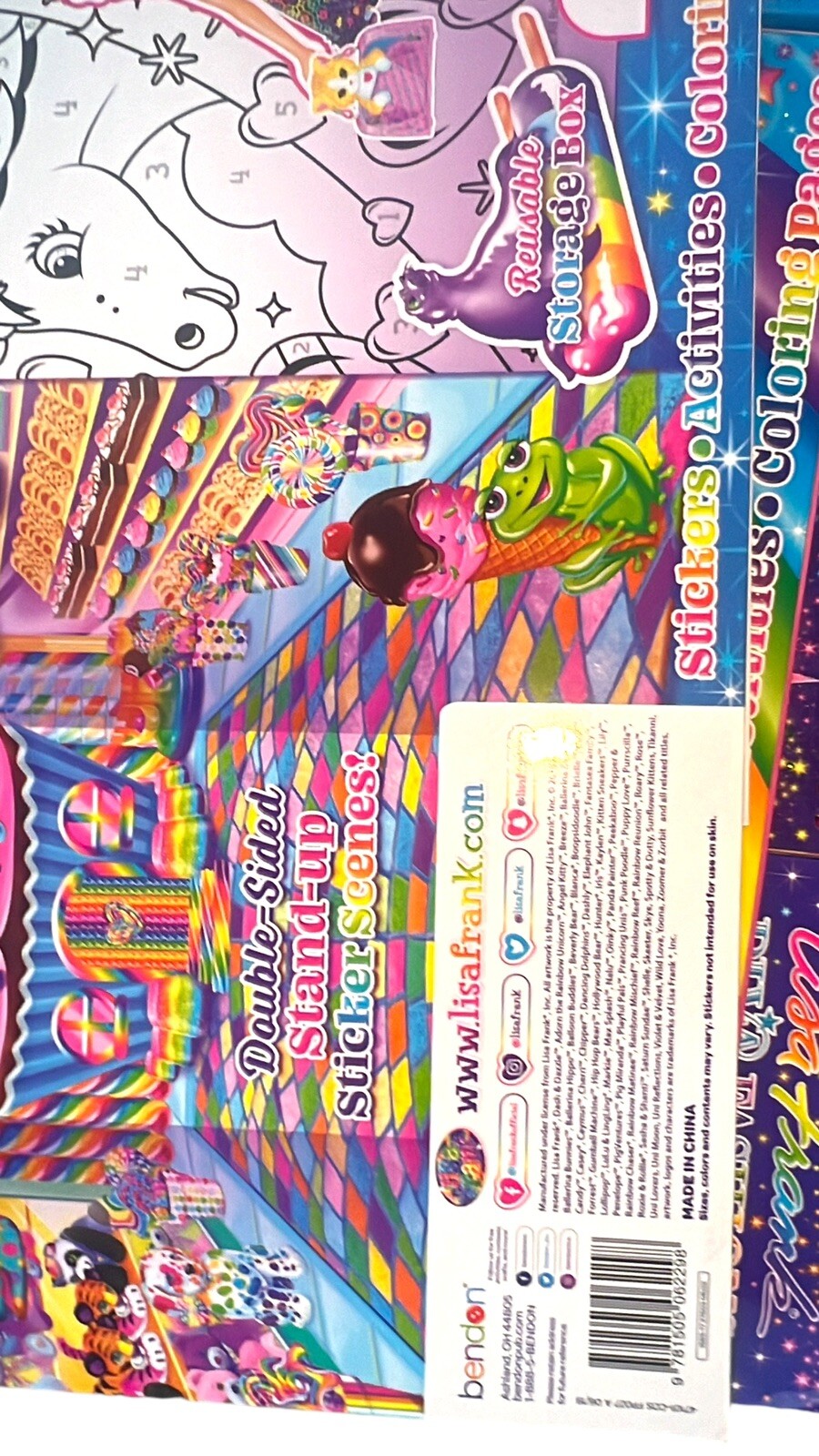 Lisa Frank Coloring Activity Pad & Diva Fashions Stickers Dress Up Activity New