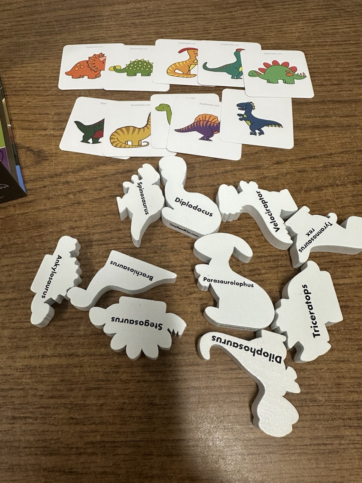 Educational Blocks Playset DINOS Matching Scenes For Speech Therapy Autism ABA