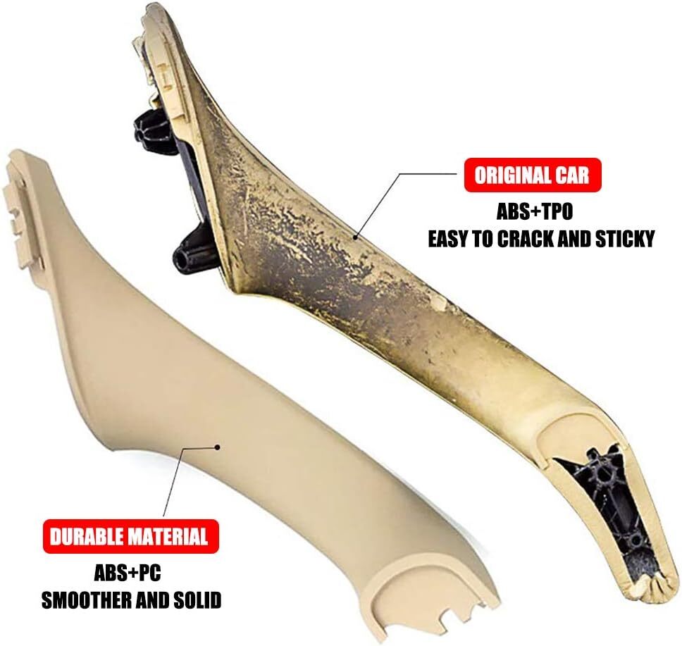 Beige Window Switch Armrest Panel, Inner Door Pull Handle Trim Cover Kits