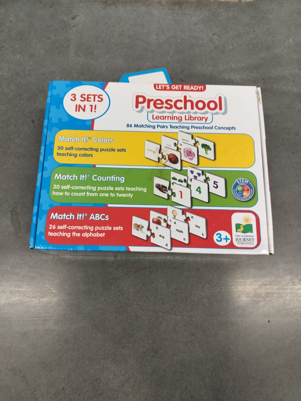 The Learning Journey Learning Library Preschool 3 Sets Cards Ages 3-6