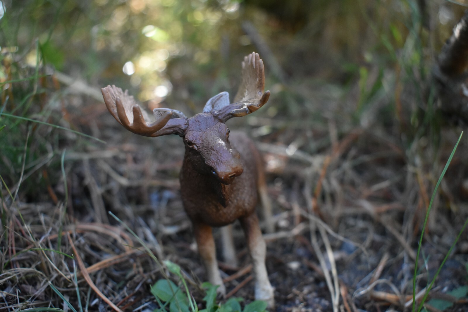 Moose Bull Toy Model Plastic Replica Forest Animal, Kids Educational 5″ F349