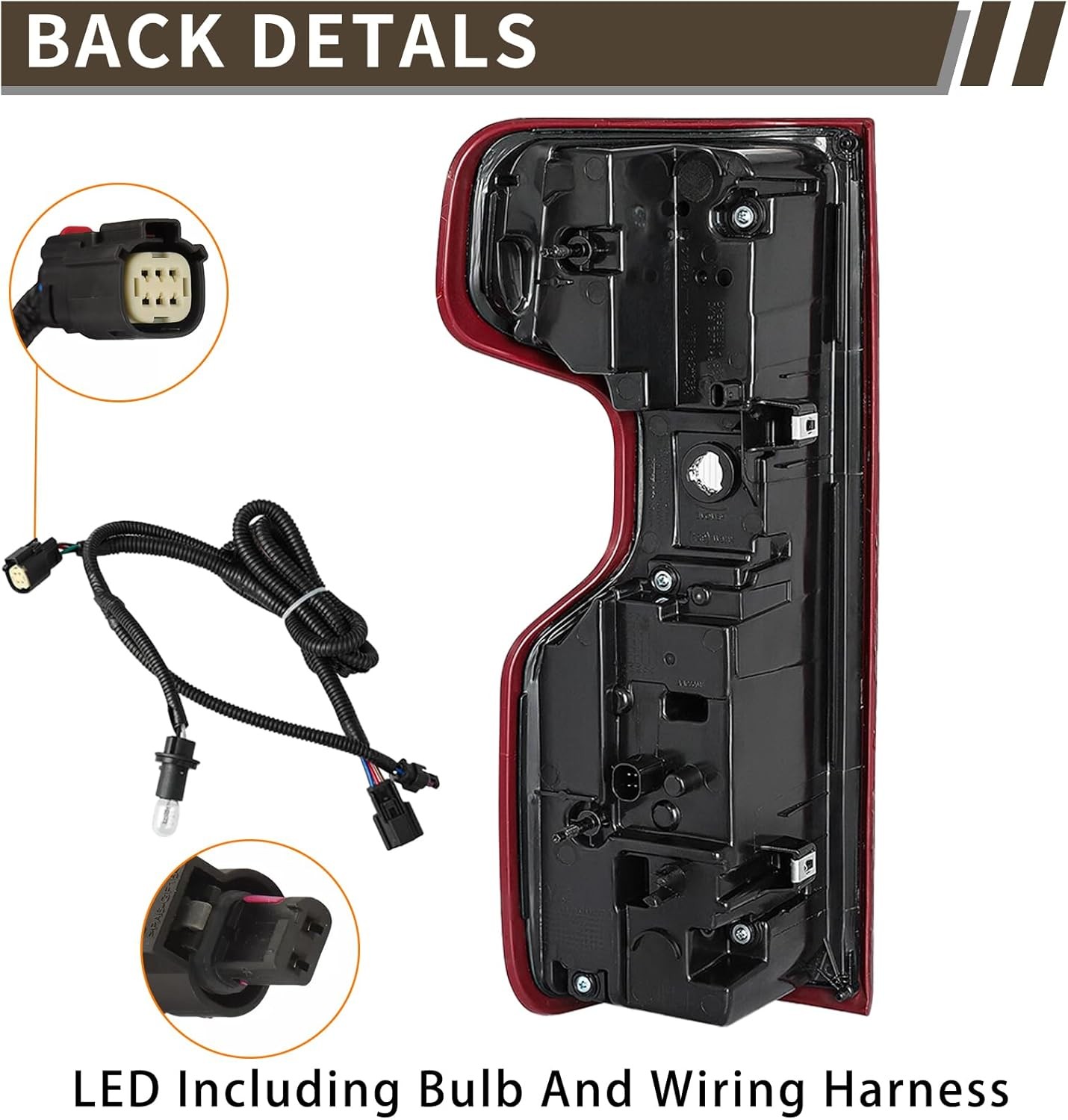 Left LED Tail Lamp for Chevy Silverado 2019-2023