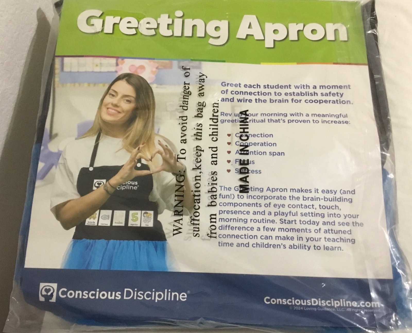 CONSCIOUS DISCIPLINE Greeting Apron, PBIS, SEL, Connect with Students, Classroom