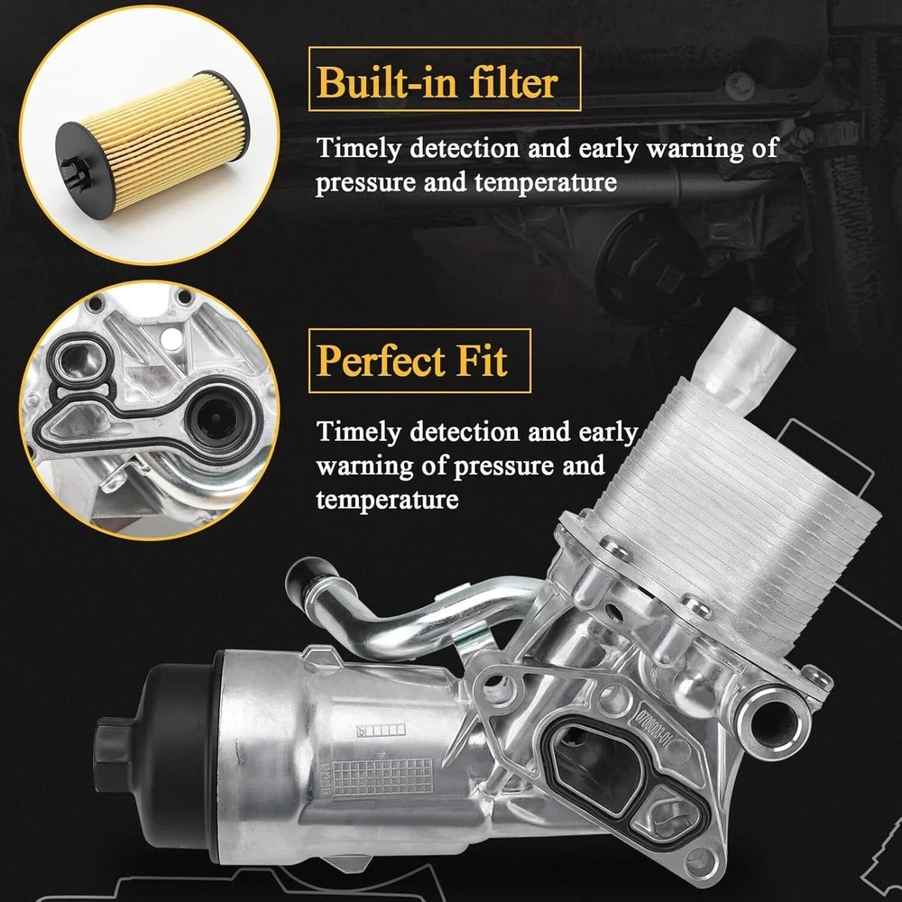 55566784 Engine Oil Cooler Filter Housing Assembly Adapter with Filter Insert,