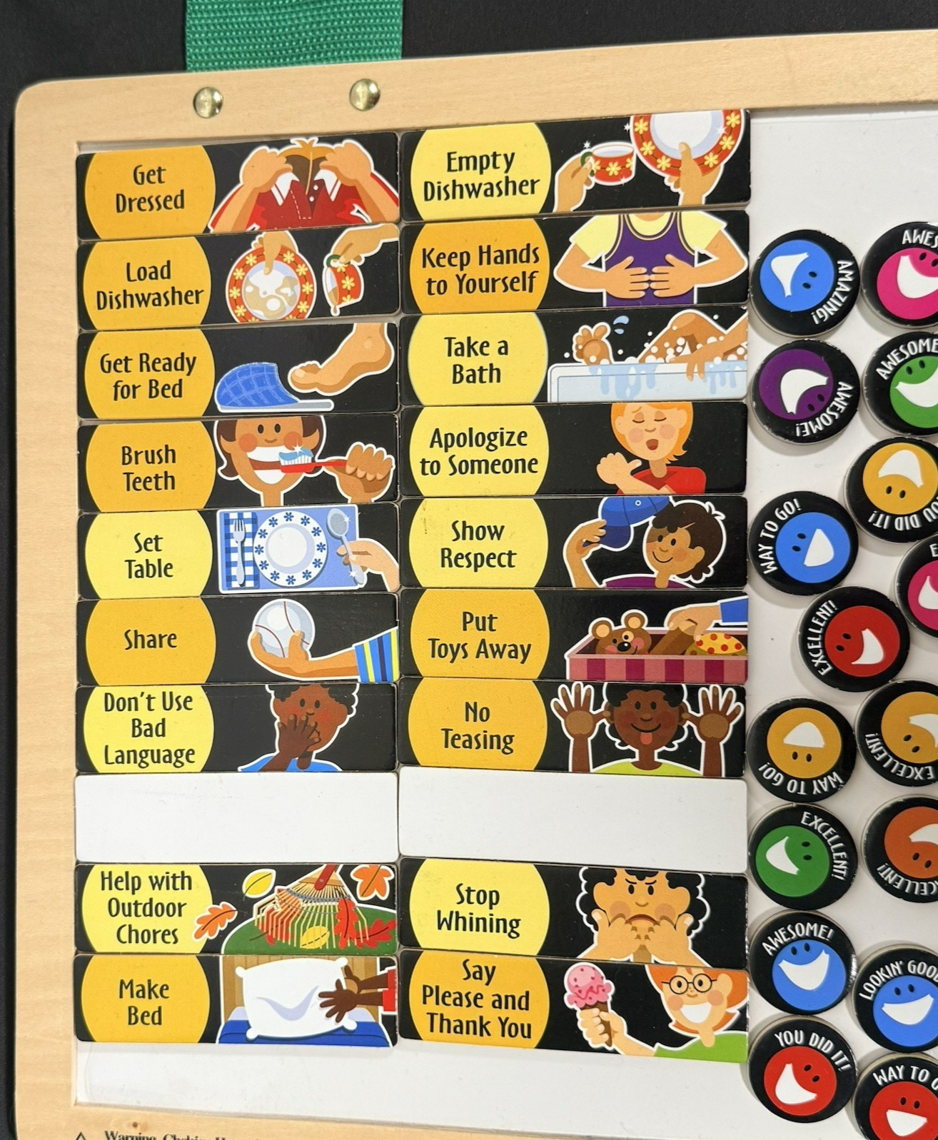 Melissa and Doug Deluxe Magnetic Chore Responsibility Chart With 89 Magnets