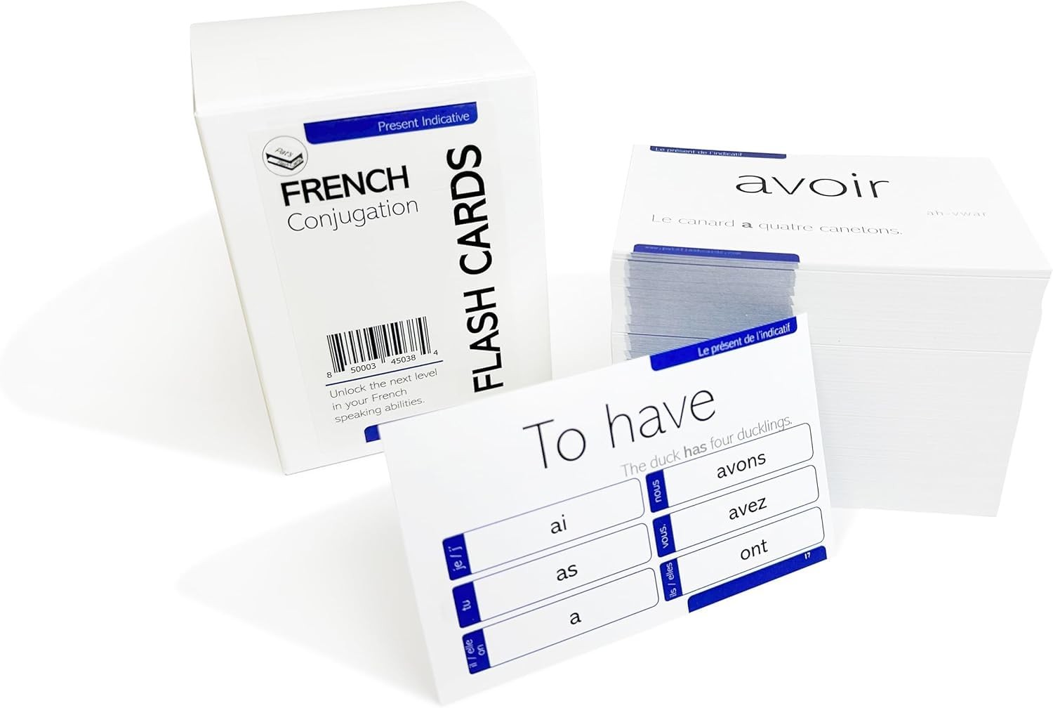 200 French Verb Conjugation Present Tense Flash Cards – Full Examples in Both…