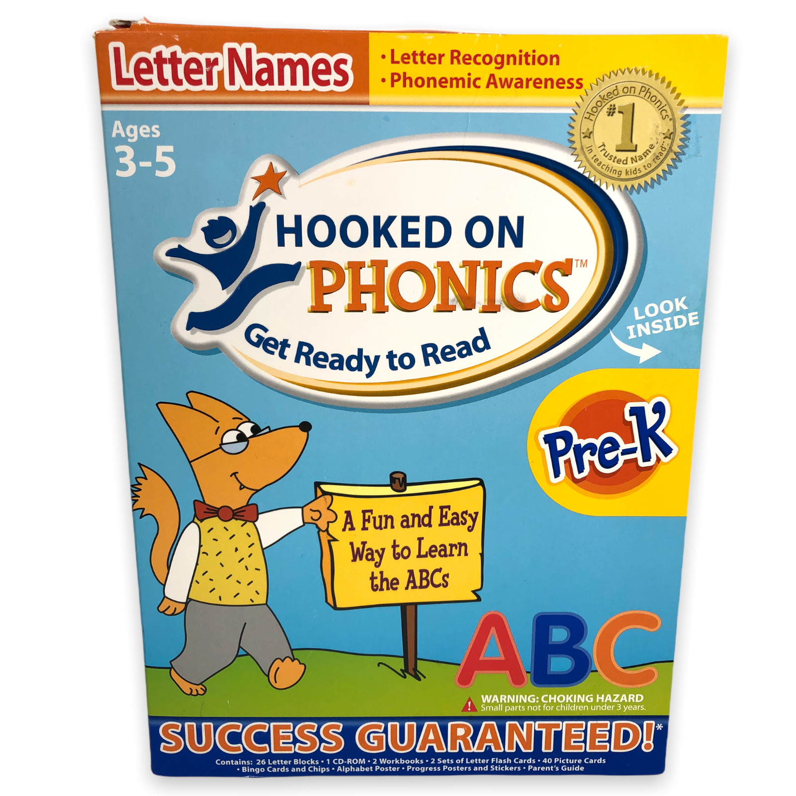 Hooked on Phonics Get Ready To Read Letter Names Letter Sounds ABC Pre K Age 3-5