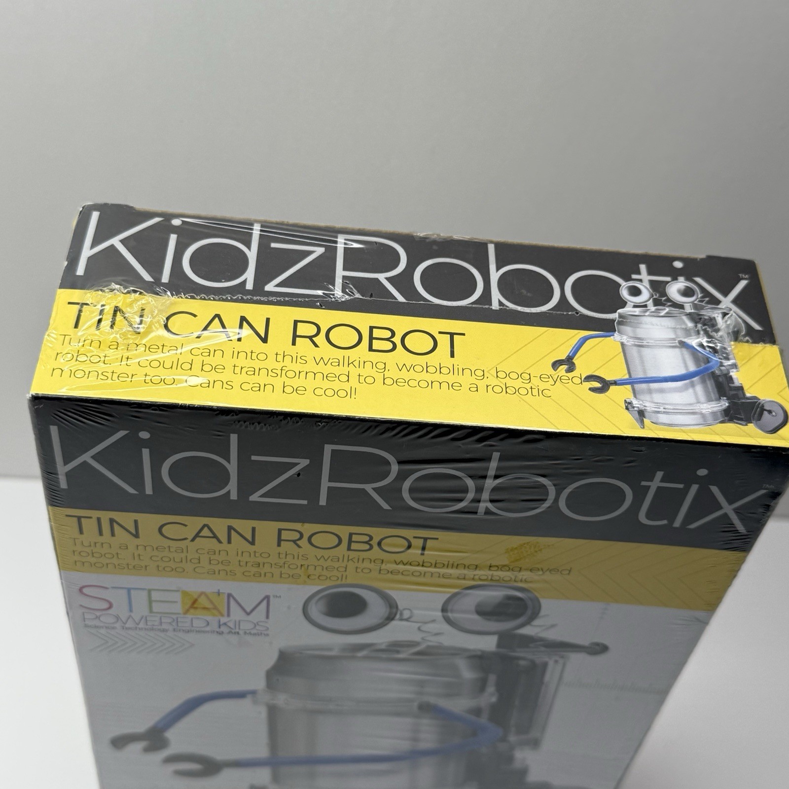 STEM Toy Robot Model Build Kit DIY Education Tin Can Kidz Robotix NEW Sealed