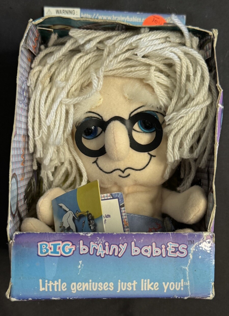 Vtg BIG BRAINY BABIES-Ben the Boll-Franklin -Stuffed Plush #1004 New 5½Tall Rare