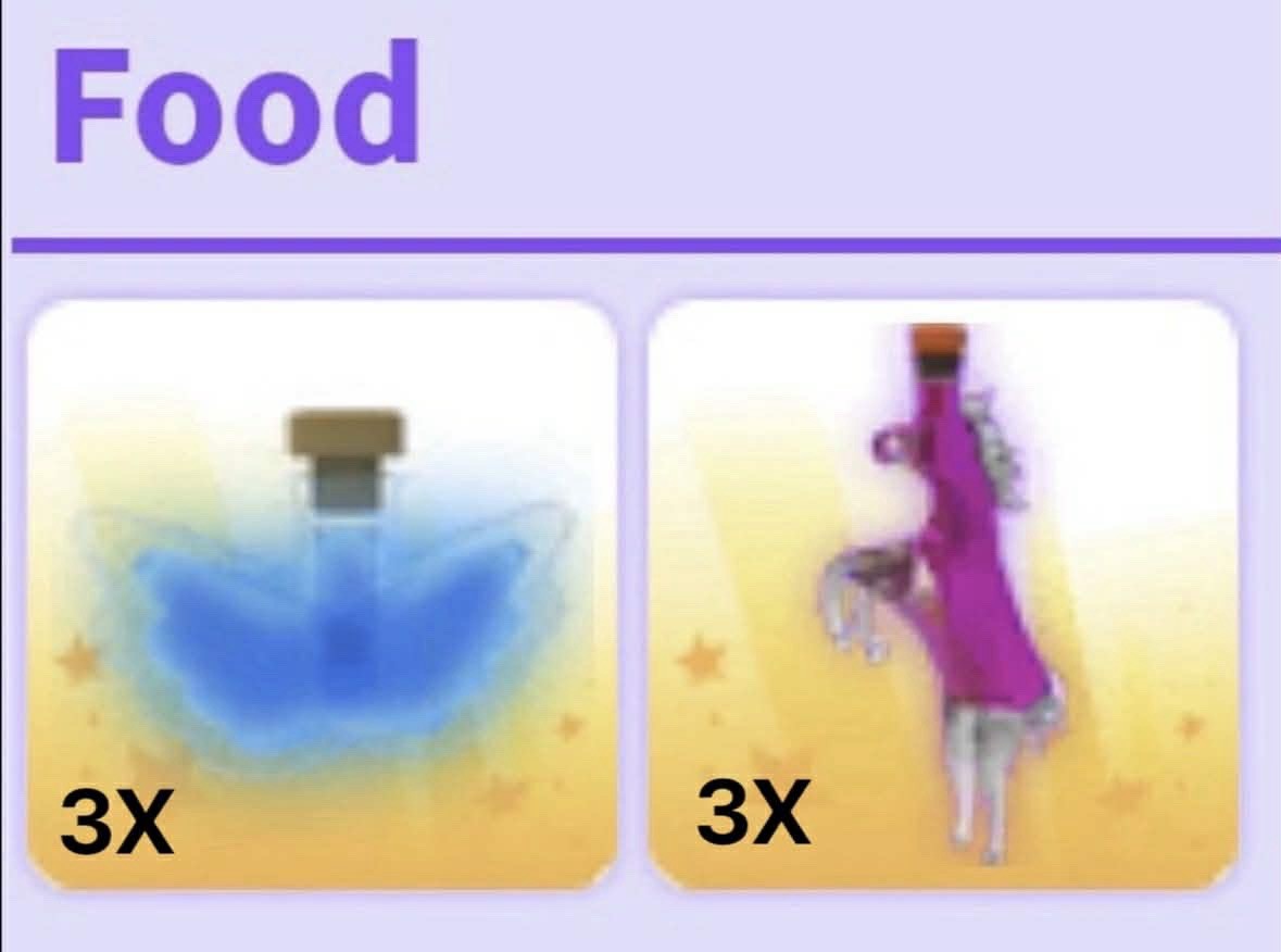 3 Fly Potion and 3 Ride Potion