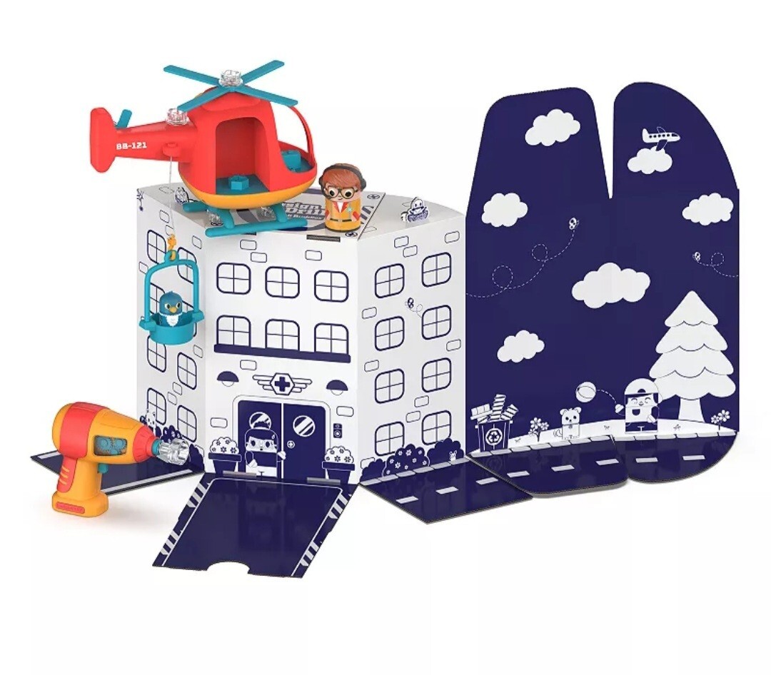 Educational Insights Design & Drill Bolt Buddies Rescue Helicopter Toy Set