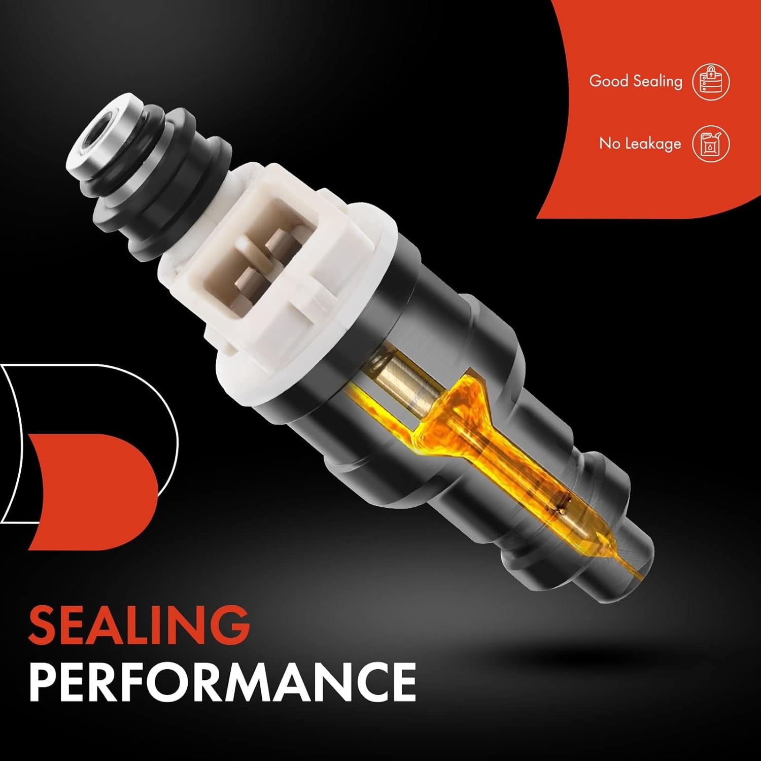 A-Premium Set of 4 Fuel Injectors Compatible with Ford Escape 2005-2008, Focus 2