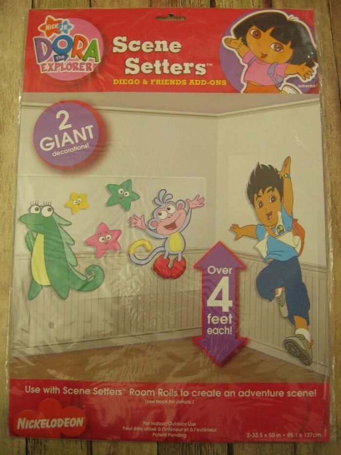 VTG Dora Explorer Scene Setters Friends Add On Lot Diego & Wall Impressions NOS