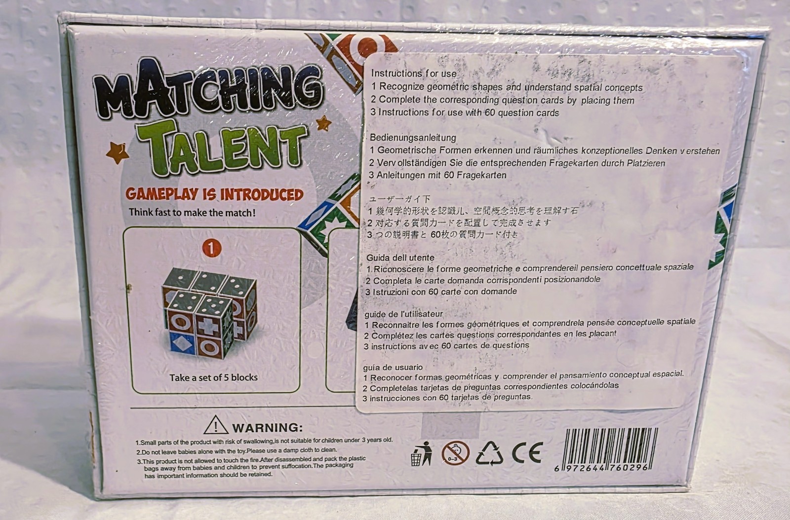 Matching Talent Puzzle Game Educational STEM Shape Matching Toy Kids