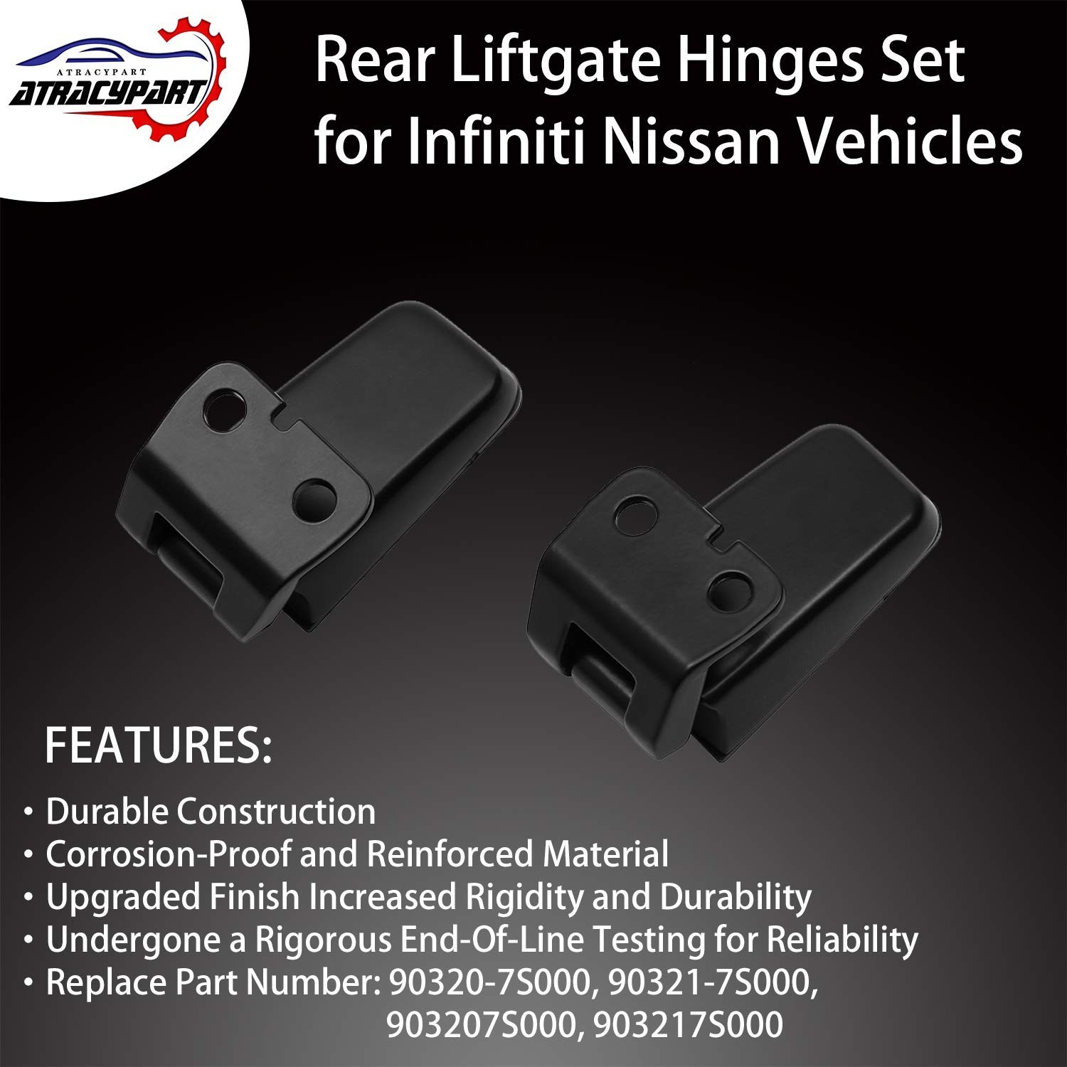 Rear Window Hinge Set Liftgate Glass Hinge Right & Left | Replacement for 200…
