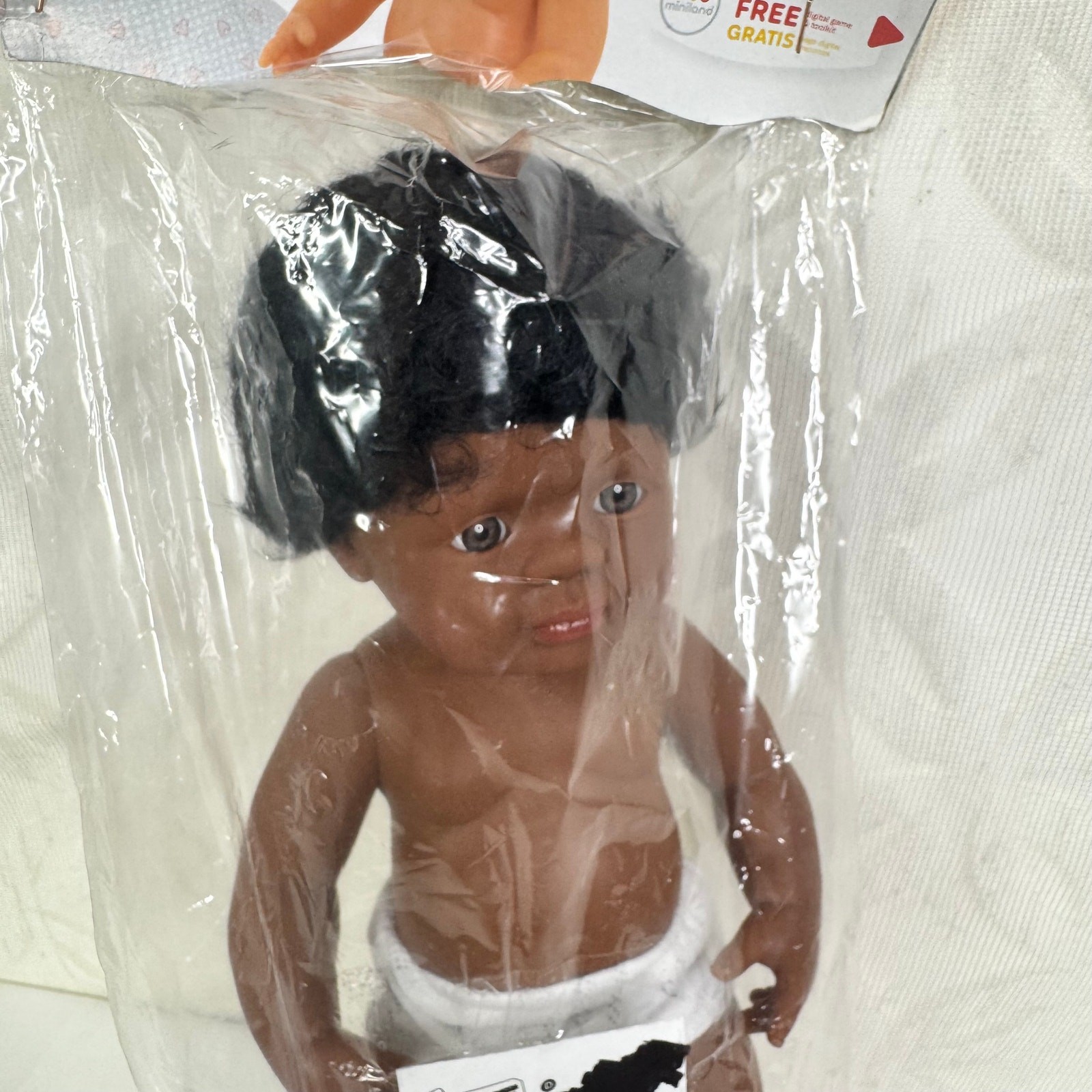 Miniland Multicultural Doll African American Boy 15 Inches Anatomically Correct
