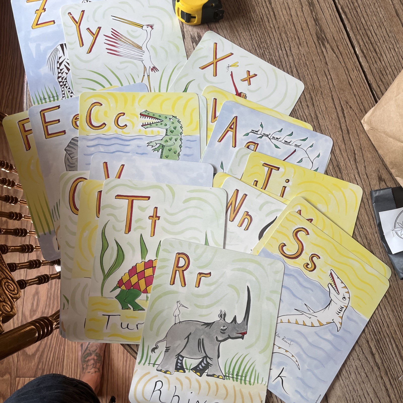 2009 Alex Beard Alphabet Cards Animal Edition A-Z