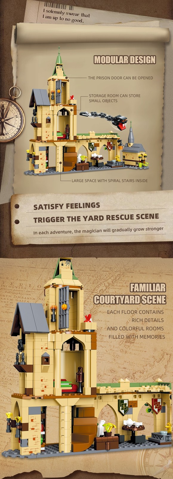 Hogwarts Courtyard Building Set / Movie Toy