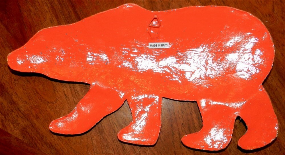 Bear Metal Wall Art Colorful Whimsical 7.5×12.5″ New