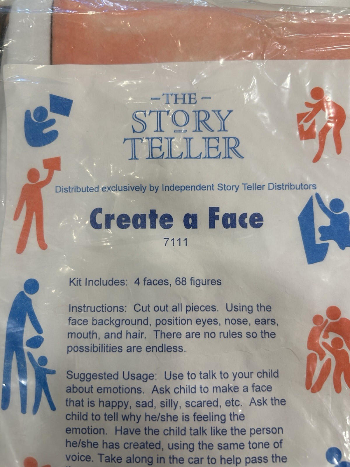 1994 Story Teller Felt Funny Faces Clowns See Touch & Learn Kids Artwork Crafts