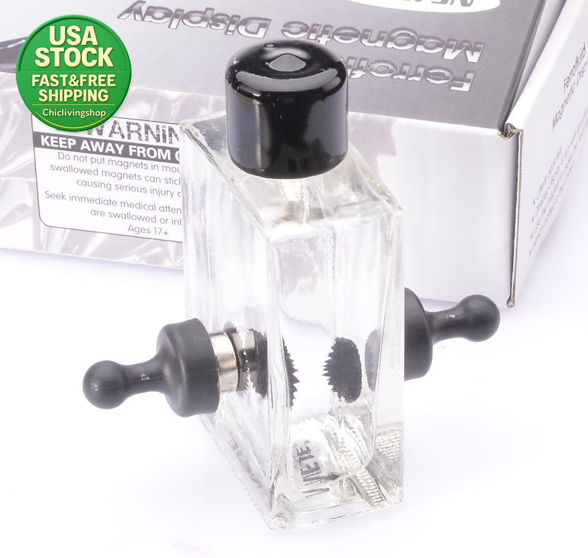 Ferrofluid Magnetic Display Bottle Stress Relief Desk Toy for Science Lovers
