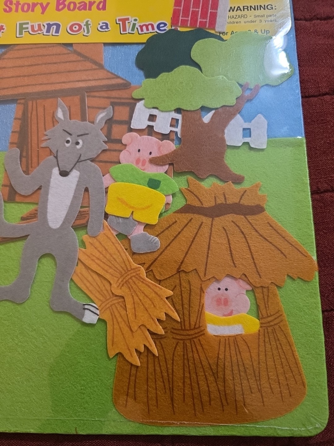 Felt Creations Story Board Three Little Pigs Original New! Hard To Find! Cute!