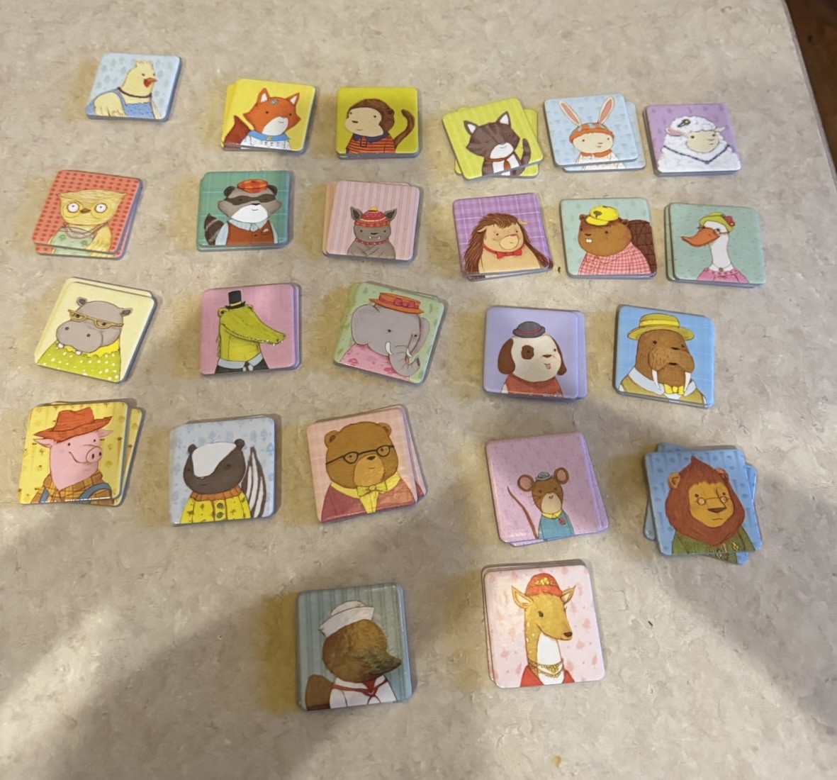 I Never Forget A Face Memory & Matching Game eeBoo Animals COMPLETE ~ Excellent!