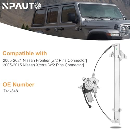 Front Left Driver Side Power Window Regulator with Motor Replacement for Nissan