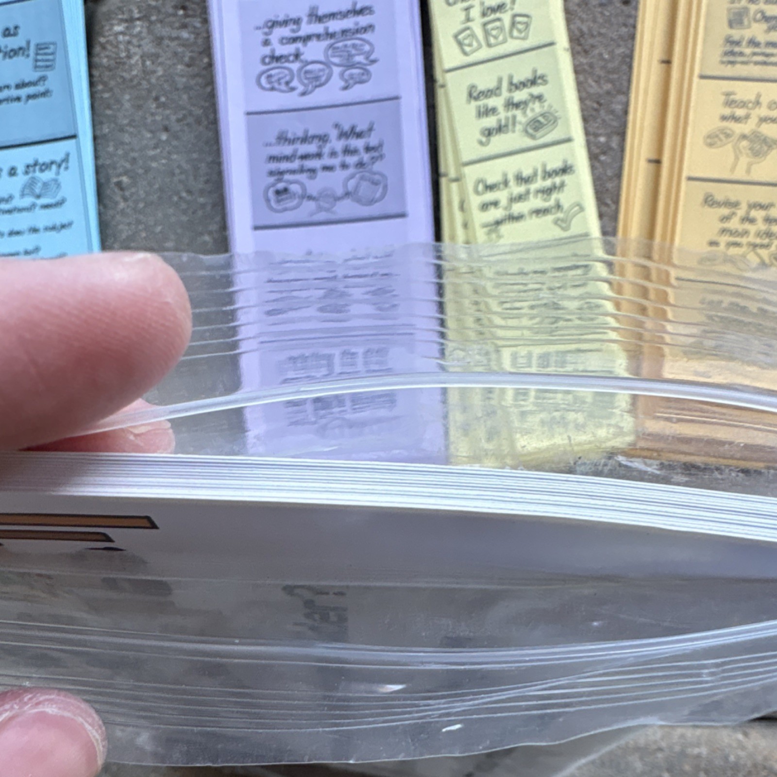 Multicolor Reading Strategy Challenge Cards & Comprehension Prompt Bookmarks Set