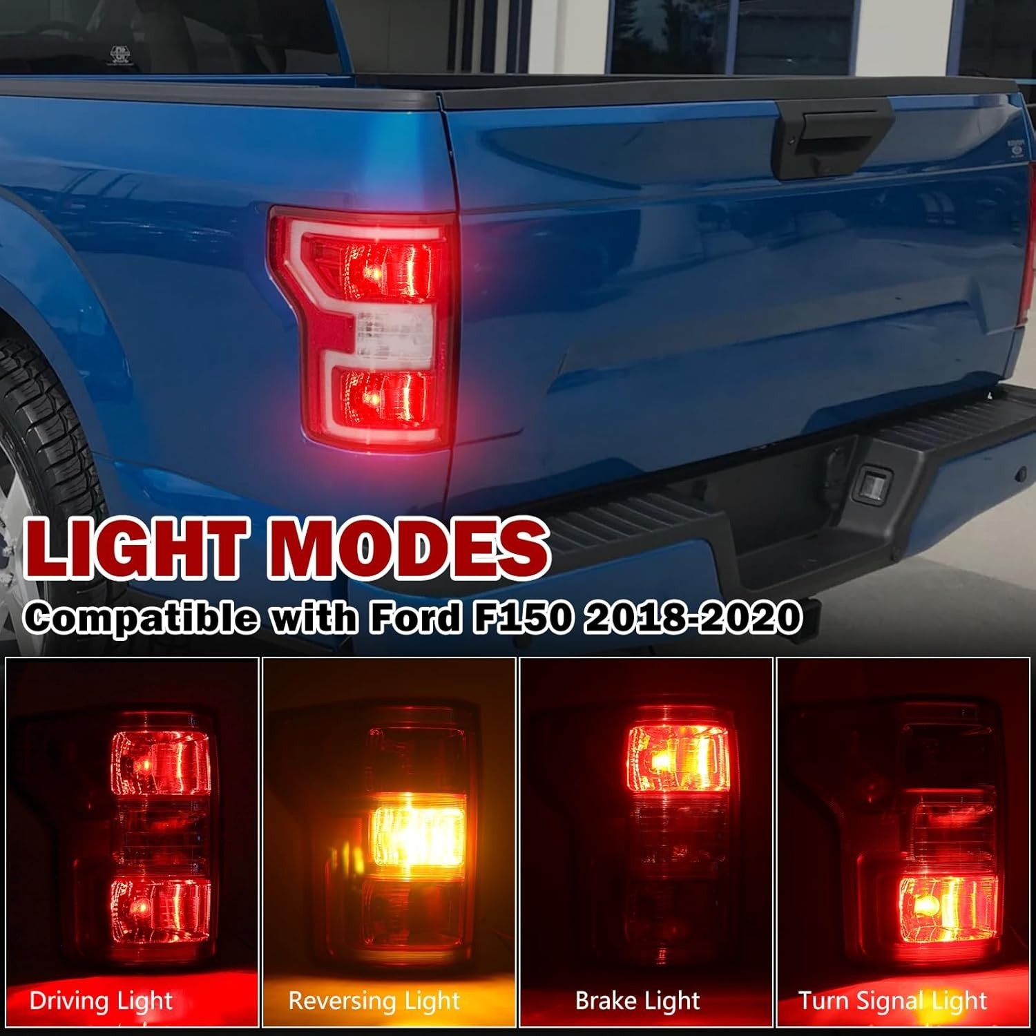 Brake Tail Light Rear Lamp For Ford F150 F-150 2018 2019 2020 (Left Driver Sid..