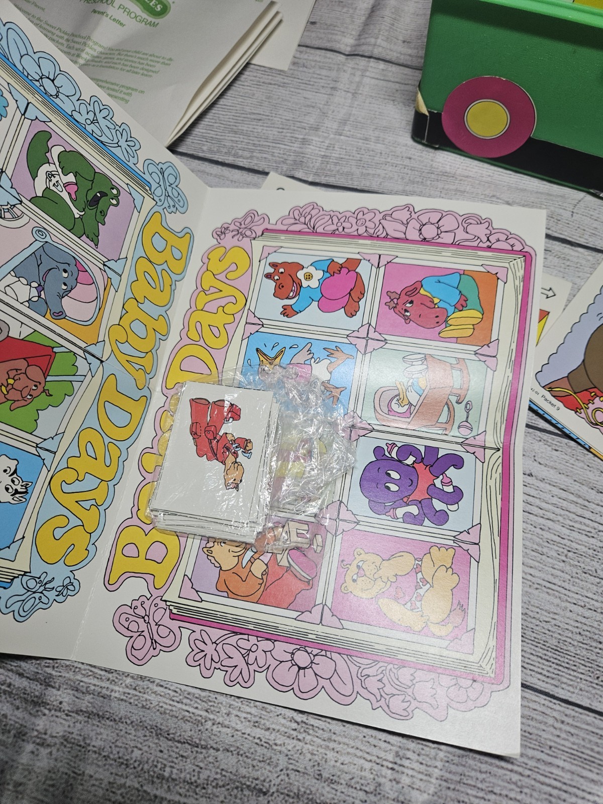 Vintage Sweet Pickles Preschool Program Learning Case Activity Bus Full w/Cards