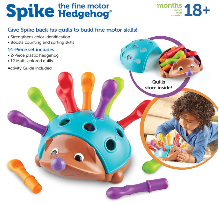 Learning Resources Spike Hedgehog: Montessori Toy for Fine Motor Development