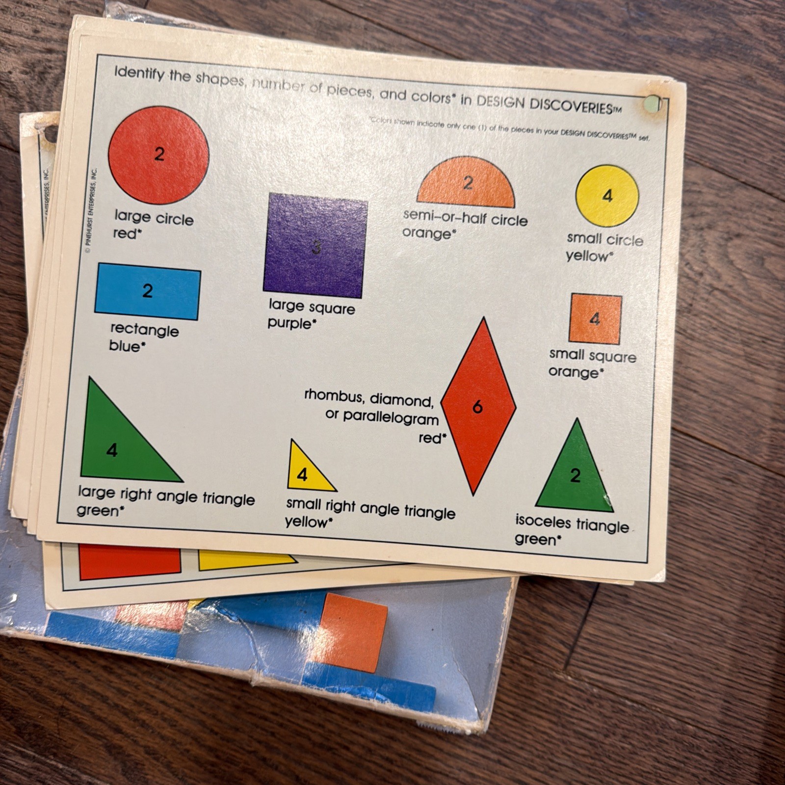 Vintage Design Discovery Toys Educational Wood Tangrams Retro 70s Over 40 Pieces