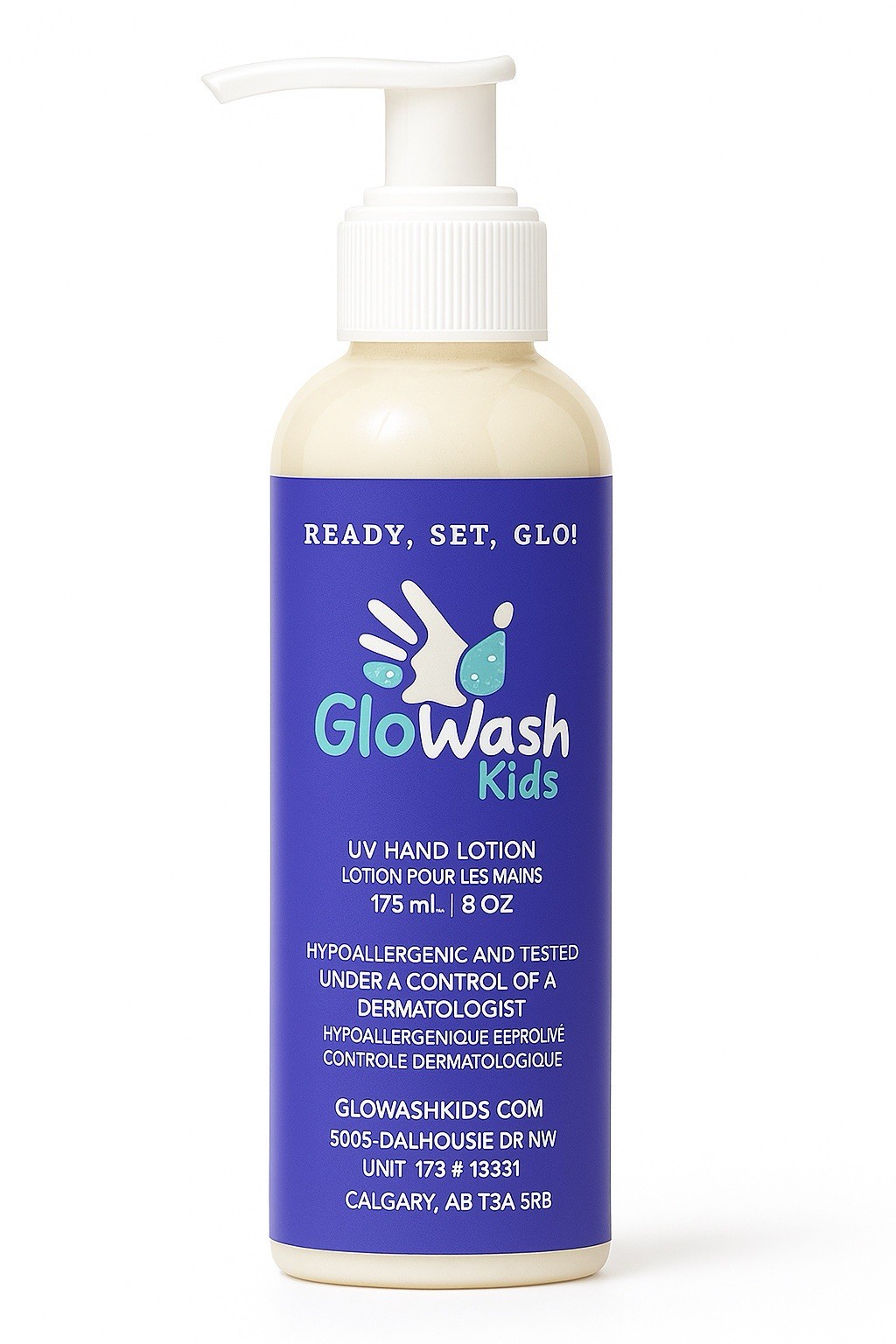 GloWash Kids Handwash Kit UV Lotion + Light Fun Germ Learning Set Made In 🇨🇦