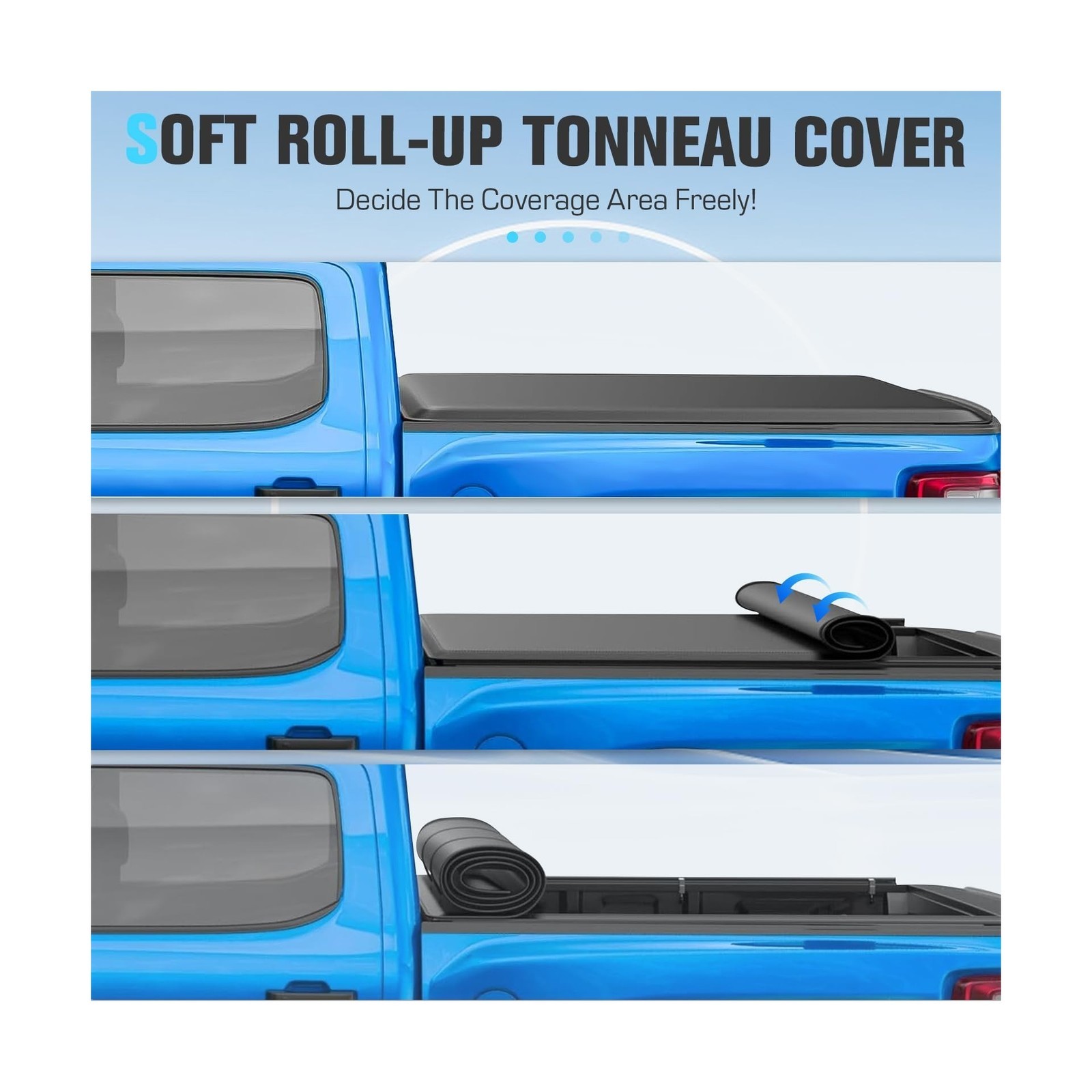 Soft Tonneau 6FT Fit 83-11 Ford Ranger & 94-09 Mazda B2300/4000, Fleetside