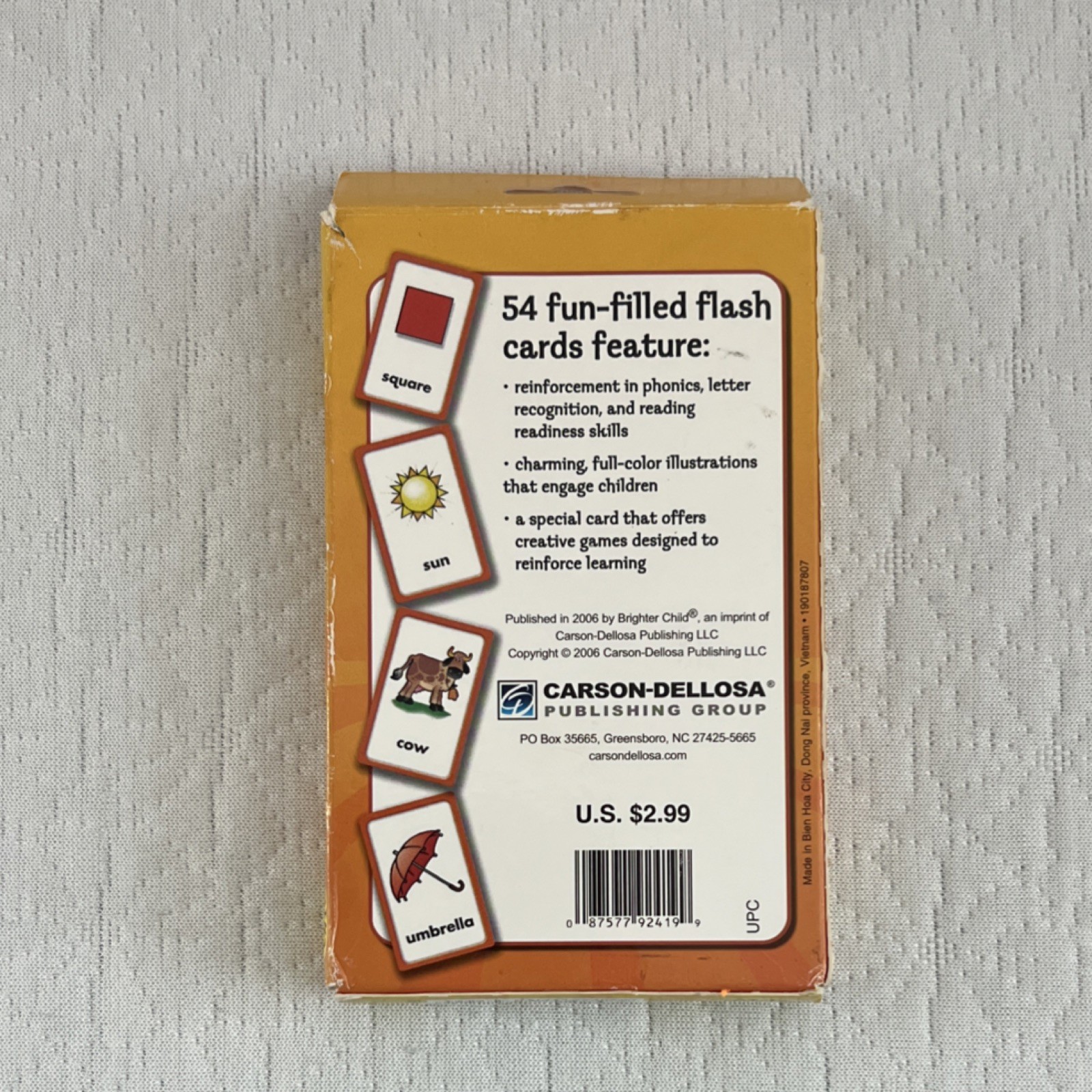 Brighter Child Alphabet Letters Flash Cards Set 54 Cards Ages 4-7 Multicolor