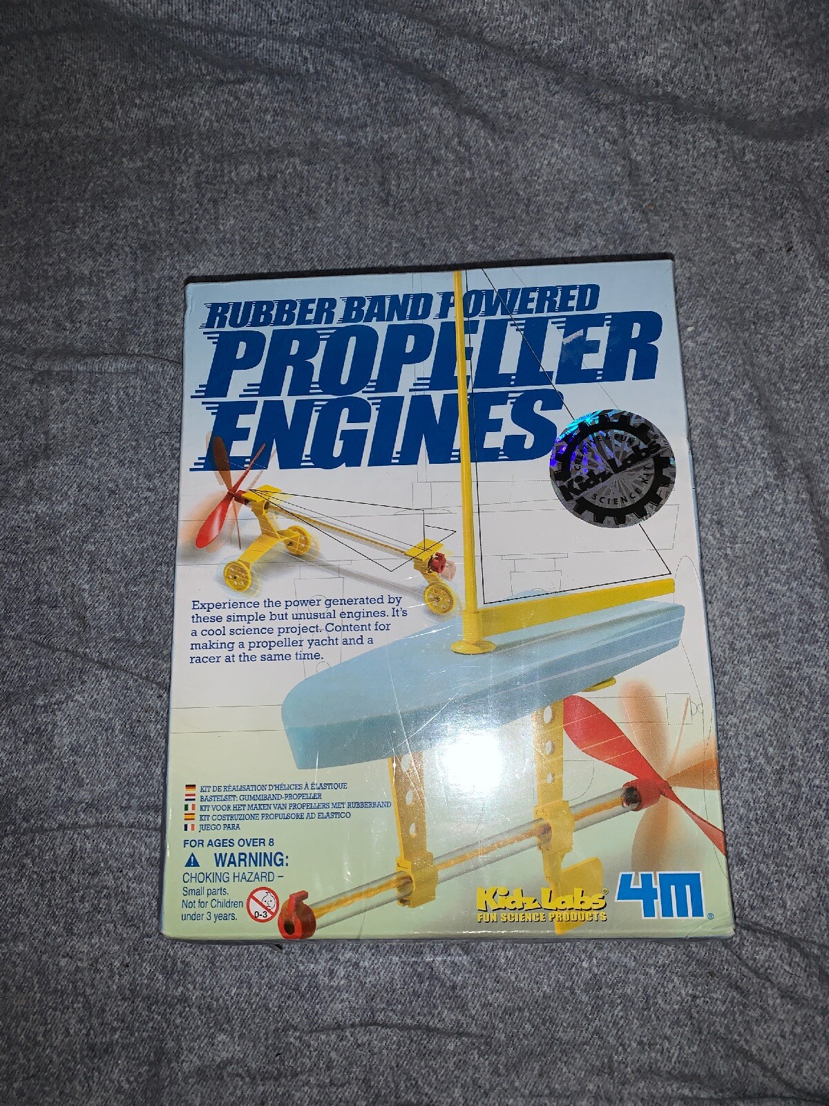 Kidz Labs Build Your Own Rubber Band Propelled Engine Kit New Sealed NIP