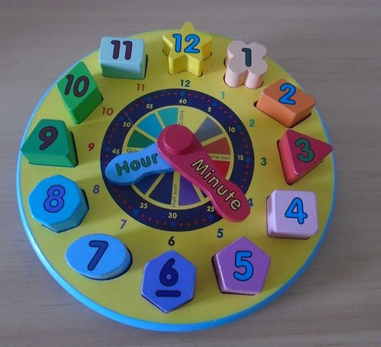 Melissa & Doug Learning Wood Shape Sorting Clock